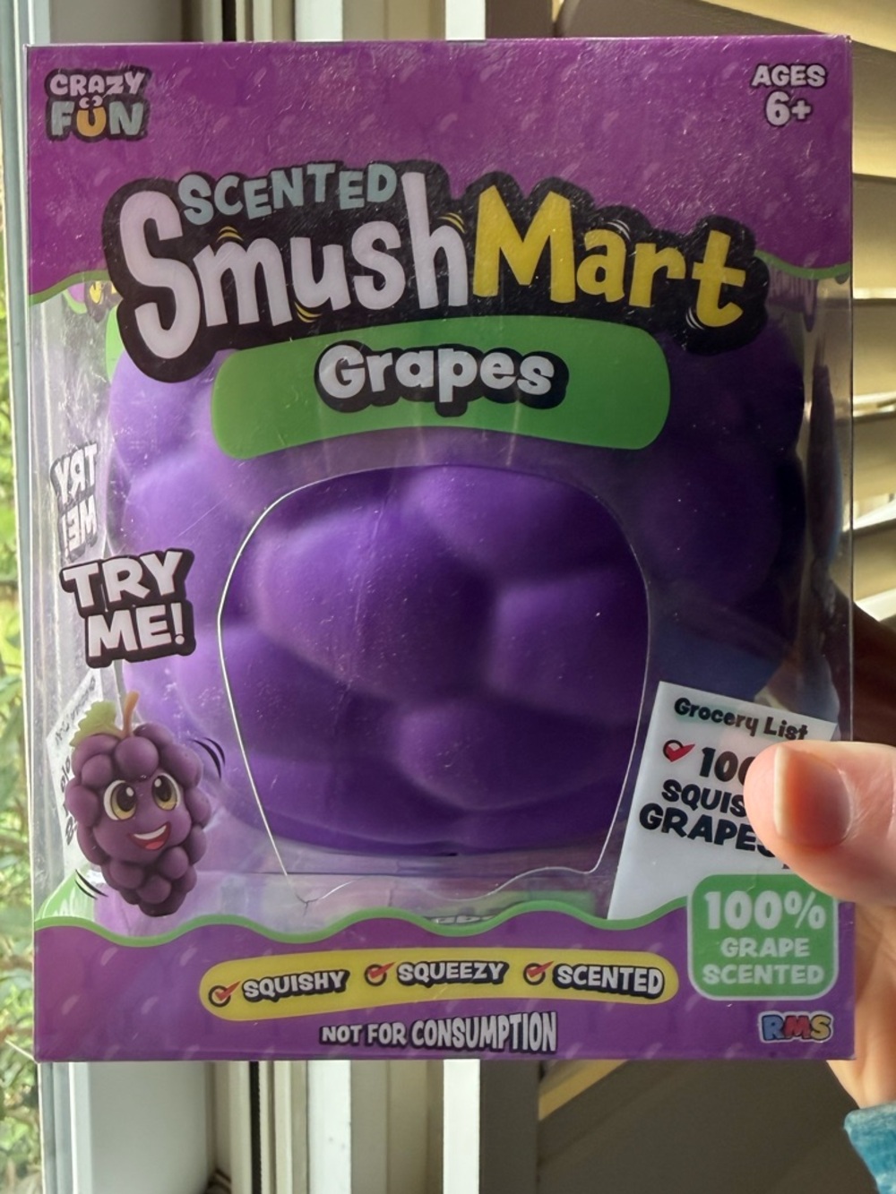 Crazy Fun Scented SmushMart
Grapes Squishy- Purple. So COOL!
Smells like grape!